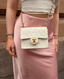 Chanel Mini Square Vintage Lambskin White GHW 24k