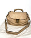 Chloe Elsie Leather Satchel Beige