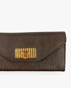 Chloé nahkainen Sally Continental Wallet Taupe