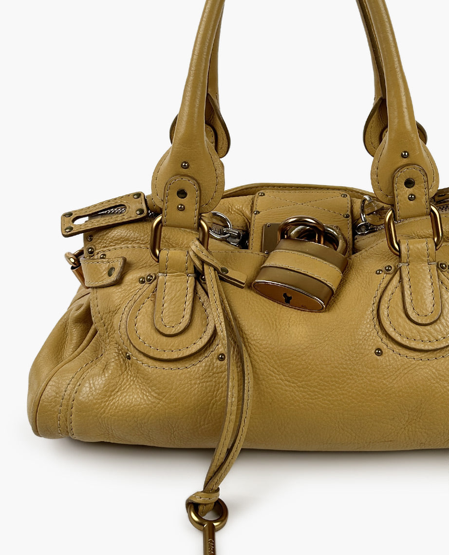 Chloé Paddington Satchel Bag Beige – Luxury Helsinki