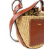 Chloé Small Basket in Fair-Trade Paper and Shiny Calfskin