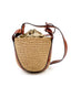 Chloé Small Basket in Fair-Trade Paper and Shiny Calfskin