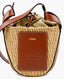 Chloé Small Basket in Fair-Trade Paper and Shiny Calfskin