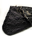 Christian Dior Black Cannage Satin Charming Lock Tote Bag