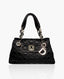 Christian Dior Black Cannage Satin Charming Lock Tote Bag