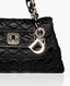 Christian Dior Black Cannage Satin Charming Lock Tote Bag