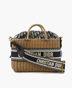 Dior Oblique Wicker Jacquard Basket Bag