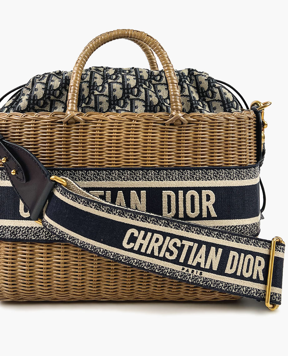 Dior Oblique Wicker Jacquard Basket Bag – Luxury Helsinki