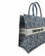 Dior Large Book Tote in Brocart Embroidery with Denim Effect