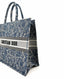 Dior Large Book Tote in Brocart Embroidery with Denim Effect