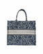 Dior Large Book Tote in Brocart Embroidery with Denim Effect