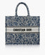 Dior Large Book Tote in Brocart Embroidery with Denim Effect