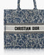 Dior Large Book Tote in Brocart Embroidery with Denim Effect