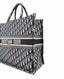 Dior Large Book Tote in Blue Oblique Embroidery