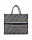 Dior Large Book Tote in Blue Oblique Embroidery