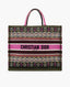 Dior Large Book Tote In Multicolored Emroidery