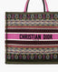 Dior Large Book Tote In Multicolored Emroidery