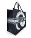 Dior Large Book Tote in Navy White Canvas