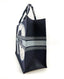 Dior Large Book Tote in Navy White Canvas