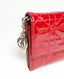 Dior Red Cannage Patent Leather Lady Dior WOC