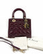 Dior Lady Medium Purple Patent Cannage Calfskin