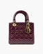 Dior Lady Medium Purple Patent Cannage Calfskin