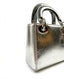 Lady Dior Mini Python Leather Silver