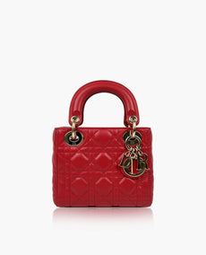 Lady Dior Mini Red GHW