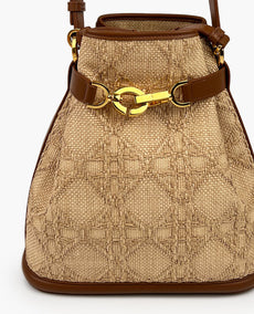 Dior Medium C'est Natural Cannage Raffia -laukku 