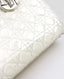 Dior White Cannage Quilted Patent Leather Large Lady Dior Bag