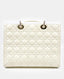 Dior White Cannage Quilted Patent Leather Large Lady Dior Bag