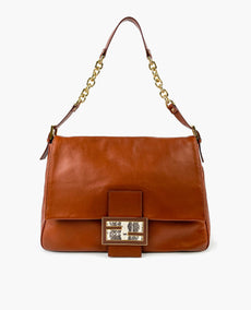 Fendi Brown Leather Big Mama Shoulder Bag