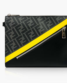 Fendi Leather FF Clutch