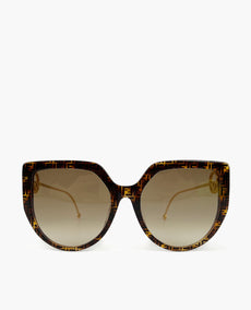 Fendi FF Monogram Oversized Square Sunglasses