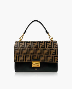 Fendi Kan I Black Leather Bag