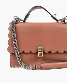 Fendi Kan I Pink Leather Bag