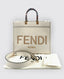 Fendi Sunshine Medium Cream Leather Shopper