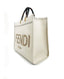 Fendi Sunshine Medium Cream Leather Shopper