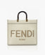 Fendi Sunshine Medium Cream Leather Shopper