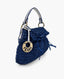 Fendi Raffia Blue Straw Chef Flap -laukku