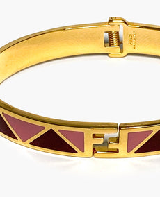 Fendi Gold Geometric Bracelet