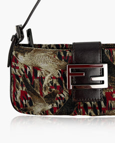 Fendi Zucca Bird Baguette -olkalaukku