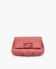 Fendi Pink Nahkainen Fendista Pochette Crossbody laukku