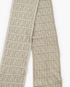 Fendi Logo Scarf Beige