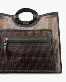 Fendi Runaway Shopper Tote ruskeana