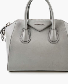Givenchy Small Antigona Bag in Gray Grained Leather