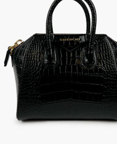 Givenchy Antigona Mini Black Croco GHW