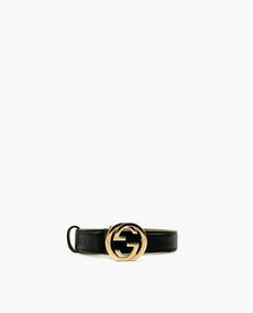 Gucci Interlocking Blondie Black Belt 85