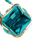 Gucci Turquoise Satin Fringe Clutch