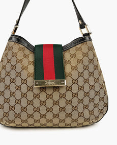 Gucci GG Canvas Uusi Web Hobo Beige